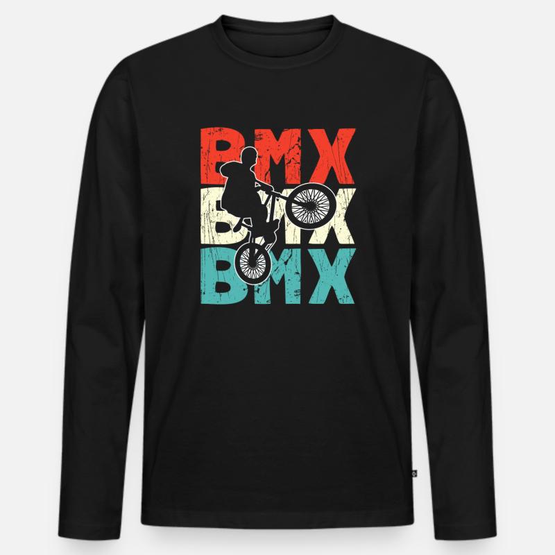 BMX - Männer Premium Bio Langarmshirt - Schwarz