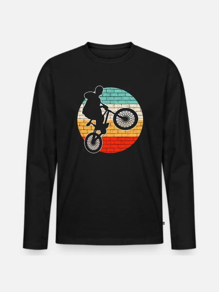 BMX retro - Men's Premium Organic Long Sleeve Shirt - black
