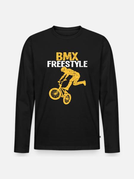 BMX freestyle - Men's Premium Organic Long Sleeve Shirt - black
