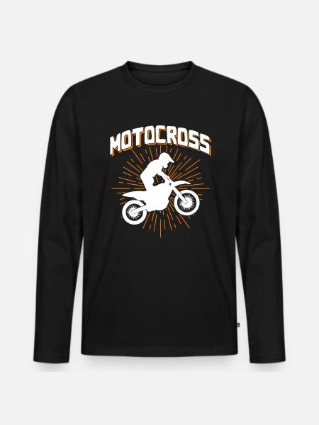 Motocross - Men's Premium Organic Long Sleeve Shirt - black
