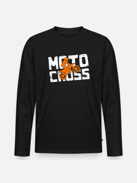 Motocross - Men's Premium Organic Long Sleeve Shirt - black