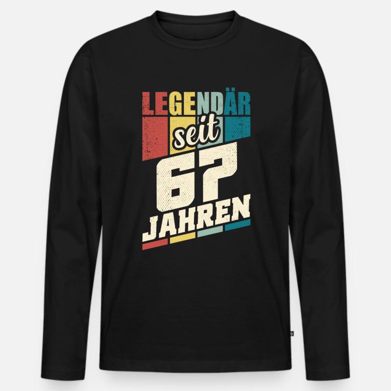 67. Geburtstag Legendär Seit 67 Jahren Legende 67 - Männer Premium Bio Langarmshirt - Schwarz