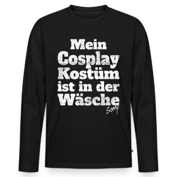 Costume de cosplay en lingerie Anime Manga Cosplayer - T-shirt manches longues Premium bio Homme - noir - Devant - Nico (187cm)