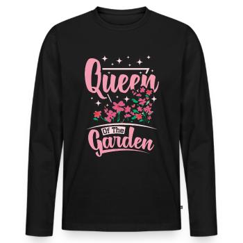 Queen of the garden - Men's Premium Organic Long Sleeve Shirt - black - Front - Nico (187cm)