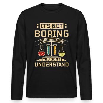 Chemist if you don't understand it - Men's Premium Organic Long Sleeve Shirt - black - Front - Nico (187cm)