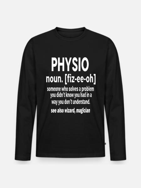 Fysioterapeut Fysioterapeut Fysioterapi - Premium økologisk langærmet T-shirt til mænd - sort