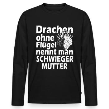 Drache schwiegermutter - Männer Premium Bio Langarmshirt - Schwarz - Vorne - Nico (187cm)