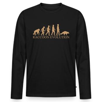 Raccoons Trash Garbage Dead by I Eat Raccoon - Men's Premium Organic Long Sleeve Shirt - black - Front - Nico (187cm)
