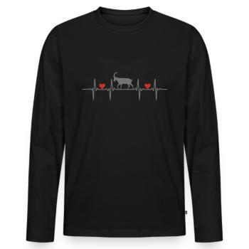 chèvre chevreau chèvre chèvre chèvre chèvre - T-shirt manches longues Premium bio Homme - noir - Devant - Nico (187cm)