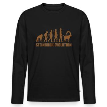chèvre chevreau chèvre chèvre chèvre chèvre - T-shirt manches longues Premium bio Homme - noir - Devant - Nico (187cm)