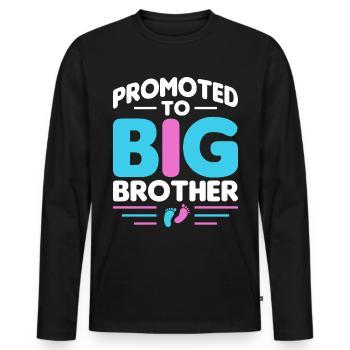 Brother-to-be-brother-to-be - Men's Premium Organic Long Sleeve Shirt - black - Front - Nico (187cm)