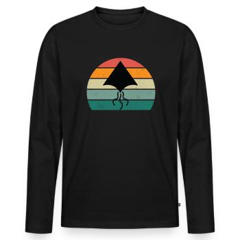 Drachensteigen Wind Herbst Papierdrache Drachen - Männer Premium Bio Langarmshirt - Schwarz - Vorne - Nico (187cm)