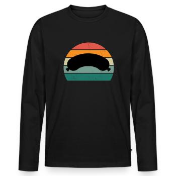 Butcher Fleischer Wurst rind Fleischerei Fleischerei Fleisch - Men's Premium Organic Long Sleeve Shirt - black - Front - Nico (187cm)