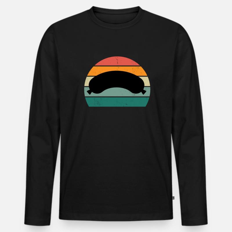 Metzger Fleischer Wurst rind Fleischerei Fleisch Männer Premium Bio Langarmshirt
