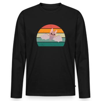 Fledermäuse Fledermaus Fledermausschutz Höhle - Männer Premium Bio Langarmshirt - Schwarz - Vorne - Nico (187cm)