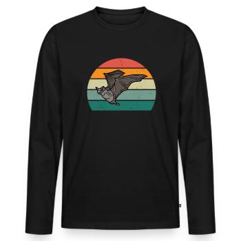 Fledermäuse Fledermaus Fledermausschutz Höhle - Männer Premium Bio Langarmshirt - Schwarz - Vorne - Nico (187cm)