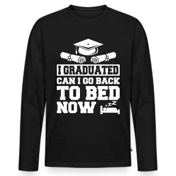Schule Student Schüler Lehrer - Männer Premium Bio Langarmshirt - Schwarz - Vorne - Nico (187cm)