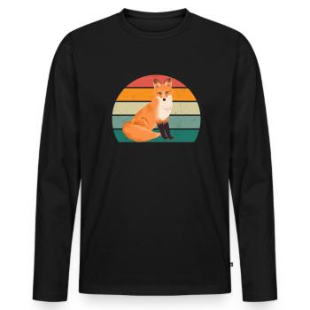 Foxes Fox family Stink like a fox smart - Men's Premium Organic Long Sleeve Shirt - black - Front - Nico (187cm)