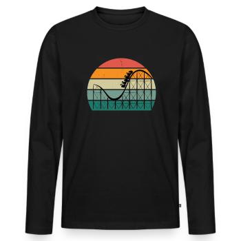 Holiday Holiday Fun Action Theme Park Roller Coaster - Men's Premium Organic Long Sleeve Shirt - black - Front - Nico (187cm)
