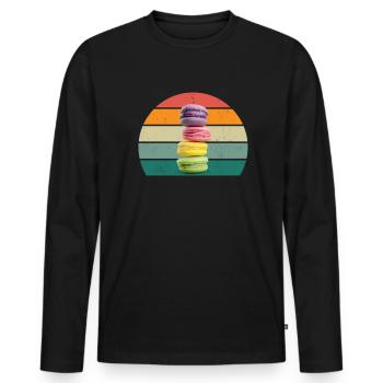 Franzose Französin Paris Marseille Lyon Frankreich - Männer Premium Bio Langarmshirt - Schwarz - Vorne - Nico (187cm)