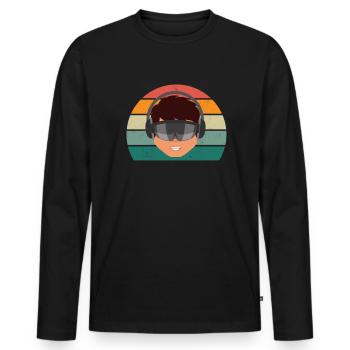 Gamblers Game Game Computer PC Console Gamer - Men's Premium Organic Long Sleeve Shirt - black - Front - Nico (187cm)
