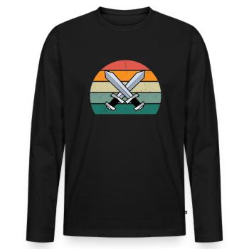 Gamblers Game Game Computer PC Console Gamer - Men's Premium Organic Long Sleeve Shirt - black - Front - Nico (187cm)