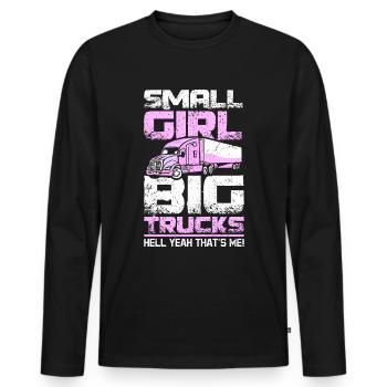 Small girl big trucks - Männer Premium Bio Langarmshirt - Schwarz - Vorne - Nico (187cm)