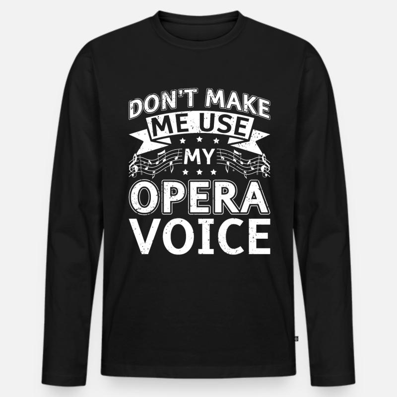 Opernsänger Sänger Opernhäuser - Männer Premium Bio Langarmshirt - Schwarz