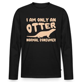 Otter Water Marten Marten Marten - Men's Premium Organic Long Sleeve Shirt - black - Front - Nico (187cm)