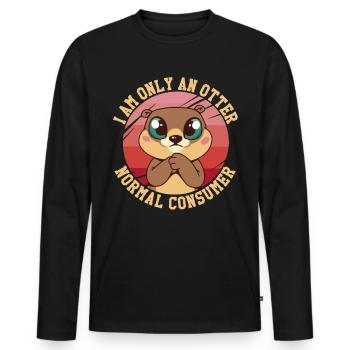Otter Water Marten Marten Marten - Men's Premium Organic Long Sleeve Shirt - black - Front - Nico (187cm)