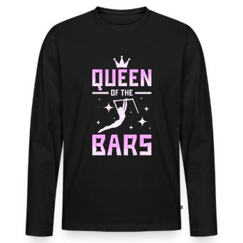 Reine de la gymnastique des bars - T-shirt manches longues Premium bio Homme - noir - Devant - Nico (187cm)