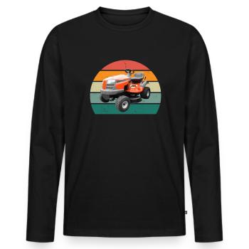 Gärtner Gärtnerin Hecke Rasen Rasenmähen Garten - Männer Premium Bio Langarmshirt - Schwarz - Vorne - Nico (187cm)