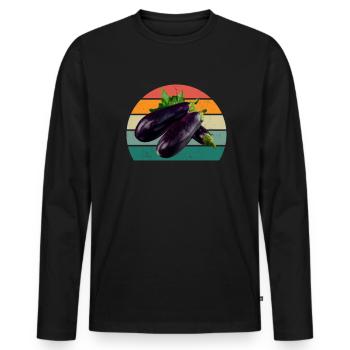 Plante Cultiver Terre Tomate Chou Carotte Légumes - T-shirt manches longues Premium bio Homme - noir - Devant - Nico (187cm)