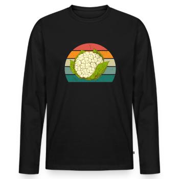 Plante Cultiver Terre Tomate Chou Carotte Légumes - T-shirt manches longues Premium bio Homme - noir - Devant - Nico (187cm)
