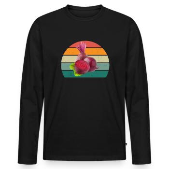 Plante Cultiver Terre Tomate Chou Carotte Légumes - T-shirt manches longues Premium bio Homme - noir - Devant - Nico (187cm)