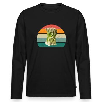 Plante Cultiver Terre Tomate Chou Carotte Légumes - T-shirt manches longues Premium bio Homme - noir - Devant - Nico (187cm)
