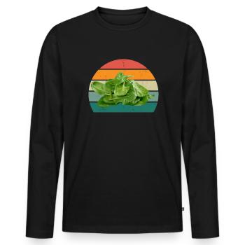 Plante Cultiver Terre Tomate Chou Carotte Légumes - T-shirt manches longues Premium bio Homme - noir - Devant - Nico (187cm)