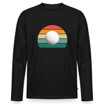 Golfeur Golfeurin Golfspieler Golfspielerin Golf - T-shirt manches longues Premium bio Homme - noir - Devant - Nico (187cm)
