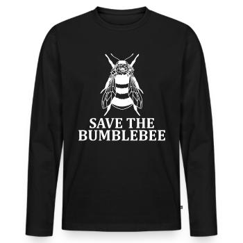 Extinction des espèces d’abeilles bourdons Protection des bourdons - T-shirt manches longues Premium bio Homme - noir - Devant - Nico (187cm)