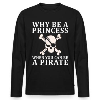Pirate Kids Skull Party Pirates - Men's Premium Organic Long Sleeve Shirt - black - Front - Nico (187cm)