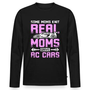 Les mamans conduisent des voitures rc - T-shirt manches longues Premium bio Homme - noir - Devant - Nico (187cm)