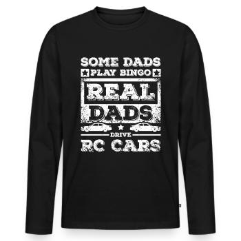 Les papas conduisent des voitures rc - T-shirt manches longues Premium bio Homme - noir - Devant - Nico (187cm)
