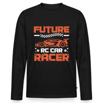 Future Rc car racer - Männer Premium Bio Langarmshirt - Schwarz - Vorne - Nico (187cm)