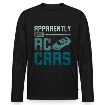 Apparemment, j’aime les voitures Rc - T-shirt manches longues Premium bio Homme - noir - Devant - Nico (187cm)