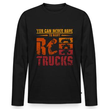 You can never have to many Rc trucks - Männer Premium Bio Langarmshirt - Schwarz - Vorne - Nico (187cm)