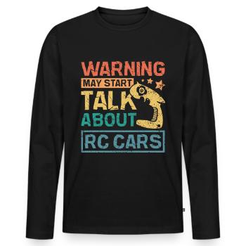 May start talk bout rc cars - Männer Premium Bio Langarmshirt - Schwarz - Vorne - Nico (187cm)