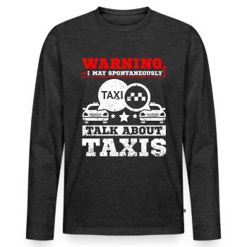 Talk about taxis - Men's Premium Organic Long Sleeve Shirt - heather anthracite - Front - Nico (187cm)