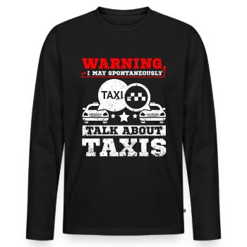 Talk about taxis - Men's Premium Organic Long Sleeve Shirt - black - Front - Nico (187cm)