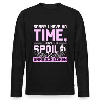 Grandma spoil grandchildren - Männer Premium Bio Langarmshirt - Schwarz - Vorne - Nico (187cm)