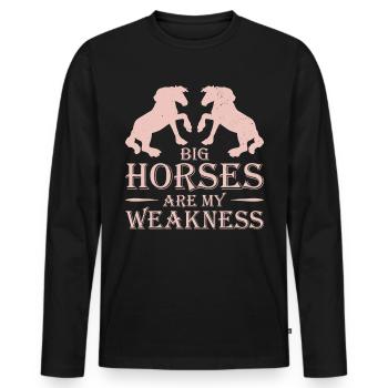 Clydesdale Cold Blood Horse Scotland Horse - Men's Premium Organic Long Sleeve Shirt - black - Front - Nico (187cm)